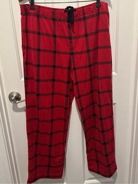 Mens Soma Red Black Plaid Lounge Pants Size XL